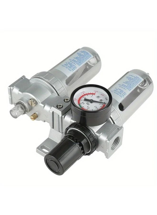 Air Compressor Filter Regulator Combo Kit 1 2 Inch Aluminum Body Oil Water Trap System - Image 4